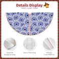 thumbnail image 3 of Sikiie Blue And White Flowers Christmas Tree Skirt, Christmas Tree Decorations, Christmas Decor, Tree Mat Decoration(30-48IN)-30", 3 of 6