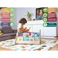 thumbnail image 3 of Montessori Freestanding Bookshelf | Easy Access Wooden Storage Rack for Kids | Wooden Shelves for Kid's Room (Seatable Small), 3 of 9