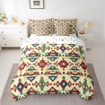 thumbnail image 2 of Homewish Bohemian Aztec 7-Piece Bedding Comforter Set For Female Teens Girls,Traditional Floral Flower King Bedding Sets,Retro Vintage Ultra Soft Bed Sheets,Breathable Home Decor,Reversible, 2 of 8