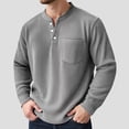 thumbnail image 2 of VJATTWR Men's Long Sleeve Hooded Shirt, Lightweight Pullover with Front Pocket, Casual M, 2 of 4