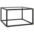 thumbnail image 1 of vidaXL Table Basse Noire avec Verre Trempé 60x60x35 cm, 1 of 4