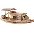 thumbnail image 3 of Wood Boat Model Vintage Boat Model Desktop Fishing Boat Ornament Bookshelf Decor, 3 of 9