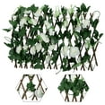 thumbnail image 1 of Expanding Trellis Artificial Flower Garden Wall Leaf Wood Telescopic Fence, 1 of 9