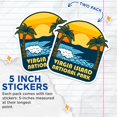 thumbnail image 4 of (2 Pack) Virgin Islands Stickers - National Park Decals - Tropical Palm Tree Stickers - 5" On Longest Side - Sticks to Smooth Flat Surfaces - Made in USA - BMCS17875, 4 of 7