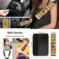 thumbnail image 4 of Jeiento Cute Highland Cow 13 PCS Car Seat Covers Full Set with Steering Wheel Cover Seat Belt Pads Armrest Cushion Southwest Aztec Coasters Keychain Lipstick Holder Auto Accessory Sets, 4 of 8