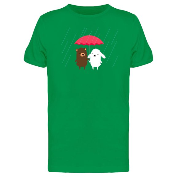Bear Bunny With Umbrella Tee Men's -Image by Shutterstock