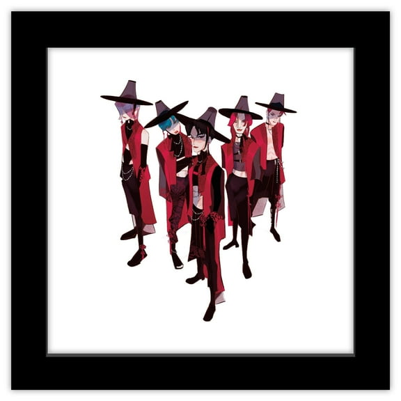 Gallery Pops Netflix KPop Demon Hunters (2025) - Saja Boys Hats Wall Art, Black Framed Version