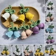 thumbnail image 4 of CNKOO Keychain Keychain Hand Woven Flower Delicate Workmanship Bohemian Decorate Ornament Attractive Handmade Flower Knitted Key Ring Bag Accessory, 4 of 6