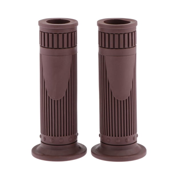 Par de puños de goma para manillar de 22 mm y 7/8" universales para motocicleta Gris marrón