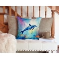 thumbnail image 3 of Dolphin Throw Pillow 14 in x 14 in, 3 of 5