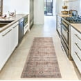 thumbnail image 4 of Everwash Callaghan Eve Southwestern Medallion Machine Washable Runner Area Rug, Warm Rust, 1'11"x7'2", 4 of 8