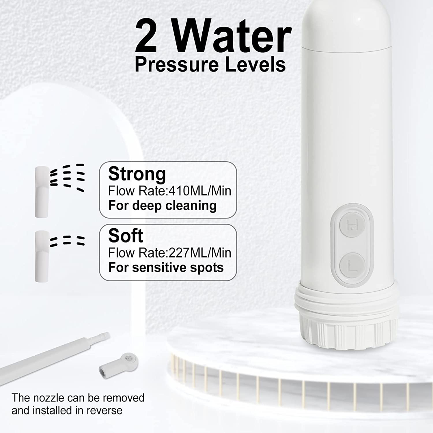 Portable Bidet - Mini Foldable Handheld Personal Travel Bidet with 2 Pressure Options Electric Sprayer Toilet for Personal Hygiene Cleaning/Soothing Postpartum Care/Perineal & Hemmoroid Treatment