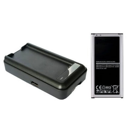 CyberTech 1X High Capacity Replacement Battery 2800mAh with Wall Charger for Samsung, Galaxy S5, i9600, AT&T, T-Mobile, Sprint, Verizon