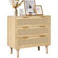 thumbnail image 1 of VEVOR Rattan Drawer Dresser Natural Rattan Closet Dresser 3 Drawers for bedroom, 1 of 9