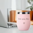 thumbnail image 4 of Taza para beber SHOW-YA Vaso rosa de acero inoxidable de 12 oz, 4 of 6