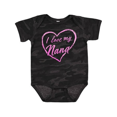 

Inktastic I Love My Nana in Pink Chalk Heart Gift Baby Boy or Baby Girl Bodysuit