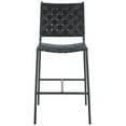 thumbnail image 2 of SAFAVIEH Olenna Coastal Woven Counter Stool, Black/Black (17.8 in. W x 21.5 in. D x 39.8 in. H), 2 of 7