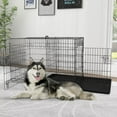 thumbnail image 2 of YRLLENSDAN 48inch Dog Crate, Extra Large Dog Crate with Divider & Double-Door Dog Kennel Indoor Metal Dog Crate Dog Cage Foldable Dog Crate, Black, 2 of 7