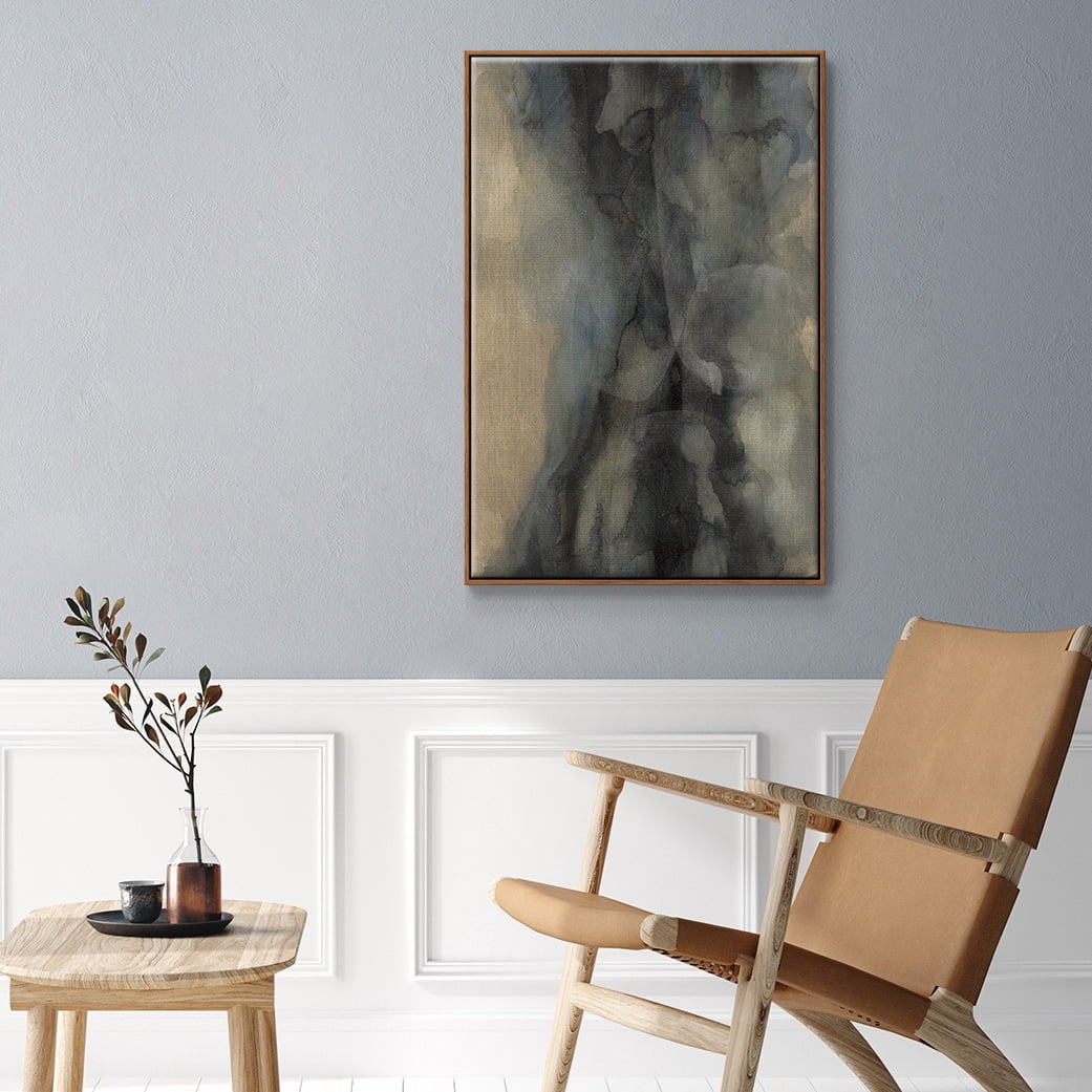 The Winter Framed Premium Gallery Wrapped Canvas - Ready to Hang - 27 x 41 - Walnut Floating Frame