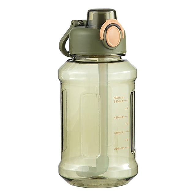 Fiudx Botella de Agua Deportiva, Diseño a Prueba de Fugas, Gran Capacidad de 1500 Ml, Marcadores de Tiempo Motivacionales, Agarre Portátil para Fitness, Actividades Al Aire Libre, Gimnasio, Trabajo,