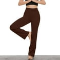 thumbnail image 2 of Olyvenn 2025 Spring Women’s Classic Yoga Dress Pants High Rise Straight Soft Feeling Pull On Work Yoga Pants for Casual Fall Brown XXL, 2 of 8