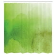 thumbnail image 2 of Ambesonne Sage Shower Curtain, Grunge Watercolor Blurred, 69"Wx84"L, Apple Green Fern Green, 2 of 4