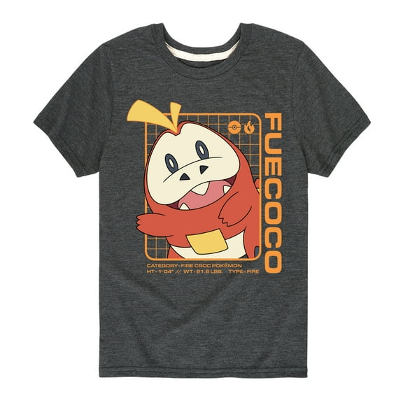 Pokémon - Fuecoco Stats - Youth Short Sleeve Graphic T-Shirt