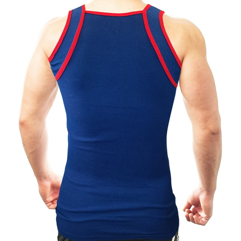 Different Touch 2 Pack Contrast Color G-Unit Tank Tops Muscle Rib Men Adult