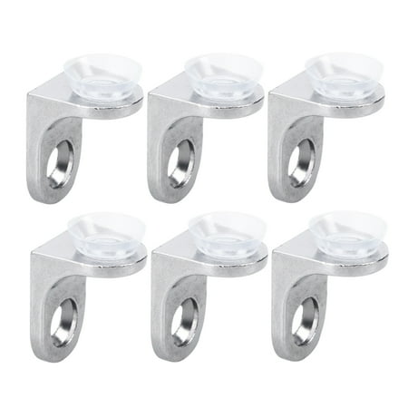 

20 PCS Glass Wood Shelf Supports with Suction Cups Round Shelf Pegs with 20 PCS Screws (Silver)