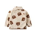 thumbnail image 4 of FchengtaiS Boys Girls Sherpa Fleece Jacket Cute Full Zip up Stand Collar Fuzzy Coat Kids Winter Warm Windproof Plush Outerwear, 4 of 7