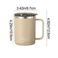 thumbnail image 3 of 16.9 OZ Stainless Steel Insulated Coffee Mug with Handle, Double Wall Vacuum Travel Mug, Tumbler 500ml Cup with Sliding Lid （Khaki）, 3 of 6