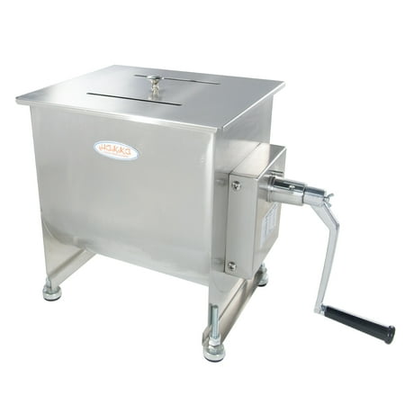 

Hakka 40-Pound capacity Tank Stainless Steel Manual Meat Mixer (Mixing Maximum 30-Pound for Meat)