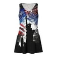 thumbnail image 4 of ZHUGeLI 4th of July Outfits for Women, Women's Casual With Pockets Summer Floral Print Dress V-Neck Mini Dresses, American Flag Patriotic Outfits Up to 50% off, 4 of 7