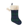 thumbnail image 1 of Holiday Time 21 inches Blue and Green Plaid Stocking, 1 of 3