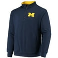 thumbnail image 2 of Men's Colosseum Navy Michigan Wolverines Tortugas Logo Quarter-Zip Jacket, 2 of 4