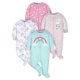 thumbnail image 1 of Pijama con pies para dormir y jugar Gerber Baby Girl, paquete de 4, 1 of 8