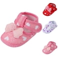 thumbnail image 2 of LNMQLPDBS Kids Summer Shoes Heart Printed with Bowknot Anti Kick Breathable Wear Sandals Closed Toe Summer Outdoor Sandals Lightweight Shoes Casual Soft Non-Slip Sole First Walkers Cute Shoes, 2 of 7