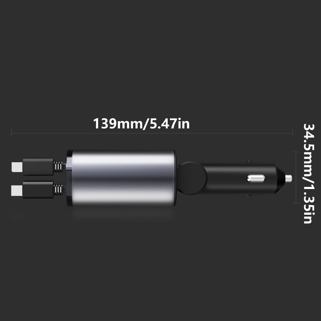 Type C Cable Fast Charging Retractable Cellphone Charger for Smartphones Tablet