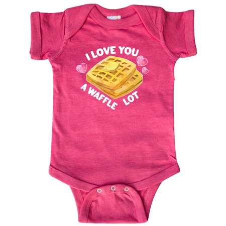 

Inktastic Valentine s Day I Love You a Waffle Lot with Hearts Gift Baby Boy or Baby Girl Bodysuit