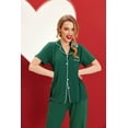 thumbnail image 6 of Avidlove Pajama Sets for Women 2 piece Short Sleeve Button Up Pj Sets with Long Pants Notch Collar Matching loungewear set Sleepwear with Pockets, 6 of 7