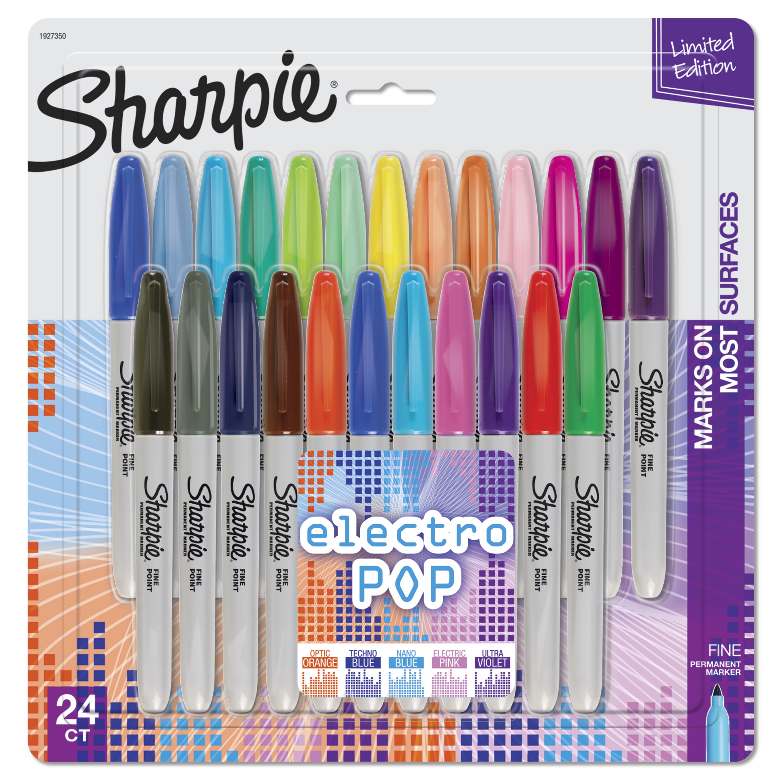 Sharpie Electro Pop Fine Point Limited Edition Assorted Pastel Permanent Markers