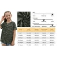 thumbnail image 2 of Sherrylily Girls Short Sleeve Shirts V Neck Criss Cross Tees Kids Casual Tops Camouflage Blouse, 2 of 5
