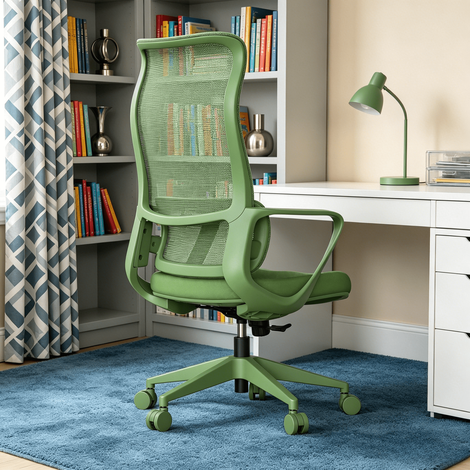 Homy Casa Ergonomic Mesh Office Chair with Adjustable Lumbar Support, High Back Desk Chair