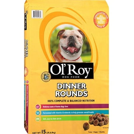 Ol' Roy Dinner Rounds Dry Dog Food, 15-Pound (Best Dog Food For Olde English Bulldog)