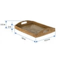 thumbnail image 5 of Kouboo La Jolla Rectangular Rattan Serving Tray with Handles, Decorative Serving Tray for Breakfast, Drinks, Snack, Honey Brown, 5 of 5