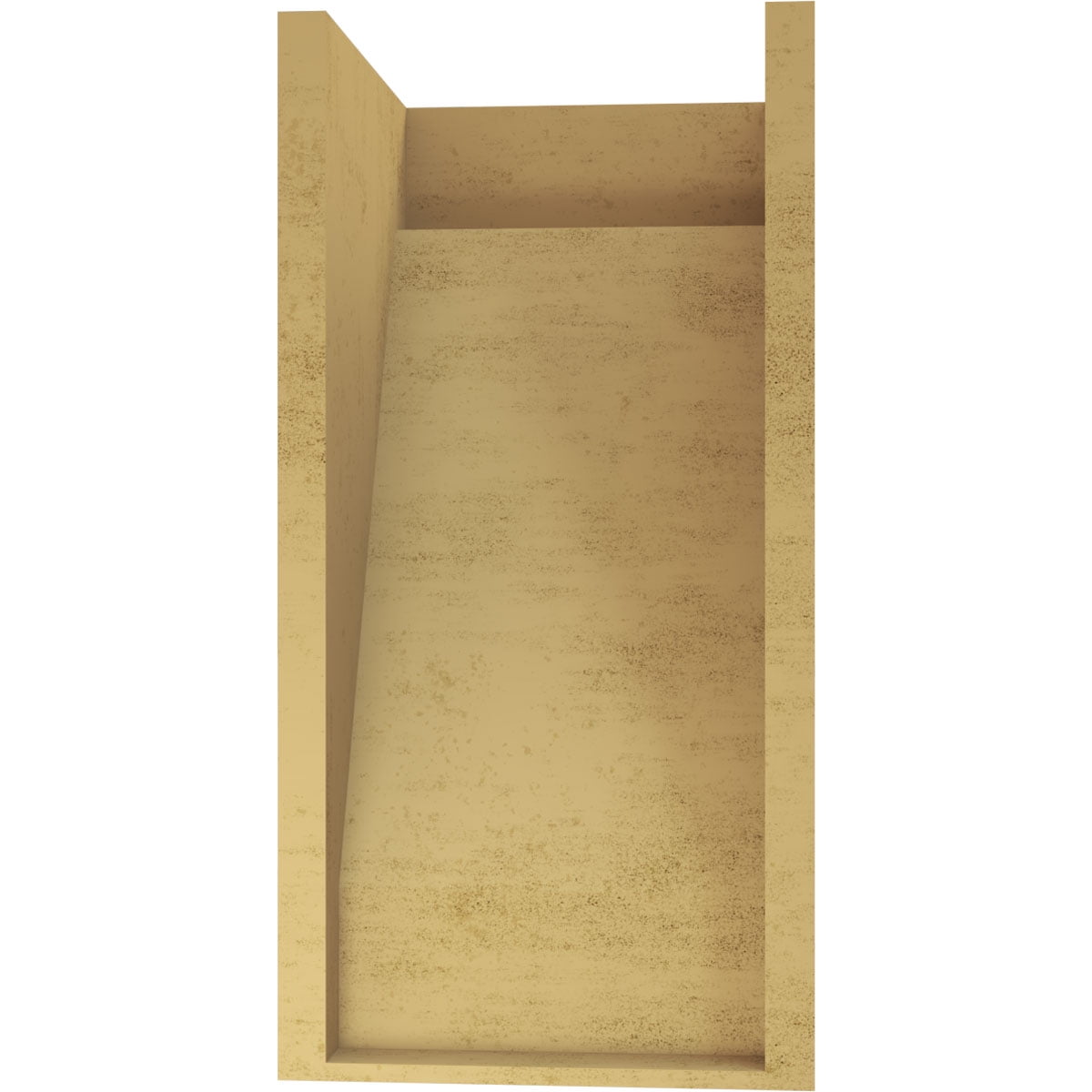 11"W x 11"D x 22"H Wide Burlington Rough Cedar Woodgrain TimberThane Corbel, Primed Tan