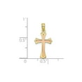 thumbnail image 3 of Gem & Harmony 10K Yellow Gold Cross Pendant Necklace with Chain for Women, 3 of 5