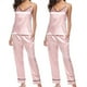 thumbnail image 3 of Txlixc Pijama femenino, chaqueta sin mangas de cuello V, traje de pijama, traje de tirantes sexy Txlixc moda, 3 of 5