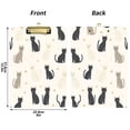 thumbnail image 5 of FORMRS Acrylic Clipboard with Low Profile Clip Standard A4 Letter Size, 12.5" x 9", Black Cute Cats, 5 of 8