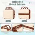thumbnail image 6 of 2 Piece in ABS Spinner Wheel Luggage Sets, Hardside Suitcase with Combination Lock,20 inch Carry On Luggage 14 inch Cosmetic Case, 6 of 8